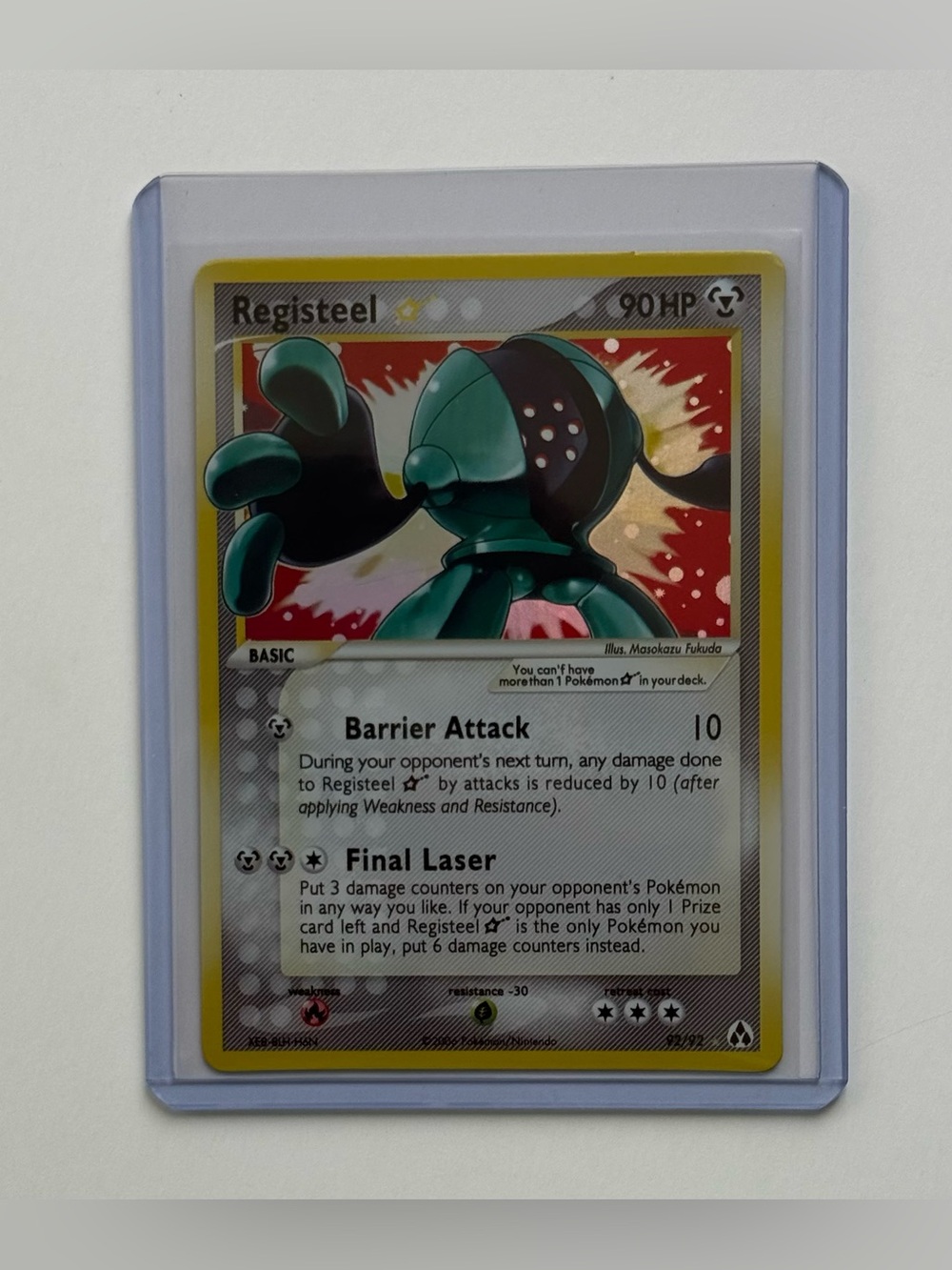 Pokemon Registeel Star 92/92 EX Legend Maker Holo Rare English 2006 Fan Art DIY